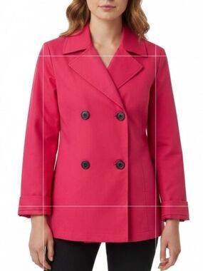 Fuchsia Pink A-Line Jacket Statement Minimalist Barbiecore Chic